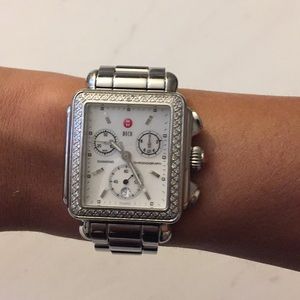 Michele Stainless Steel Deco Watch